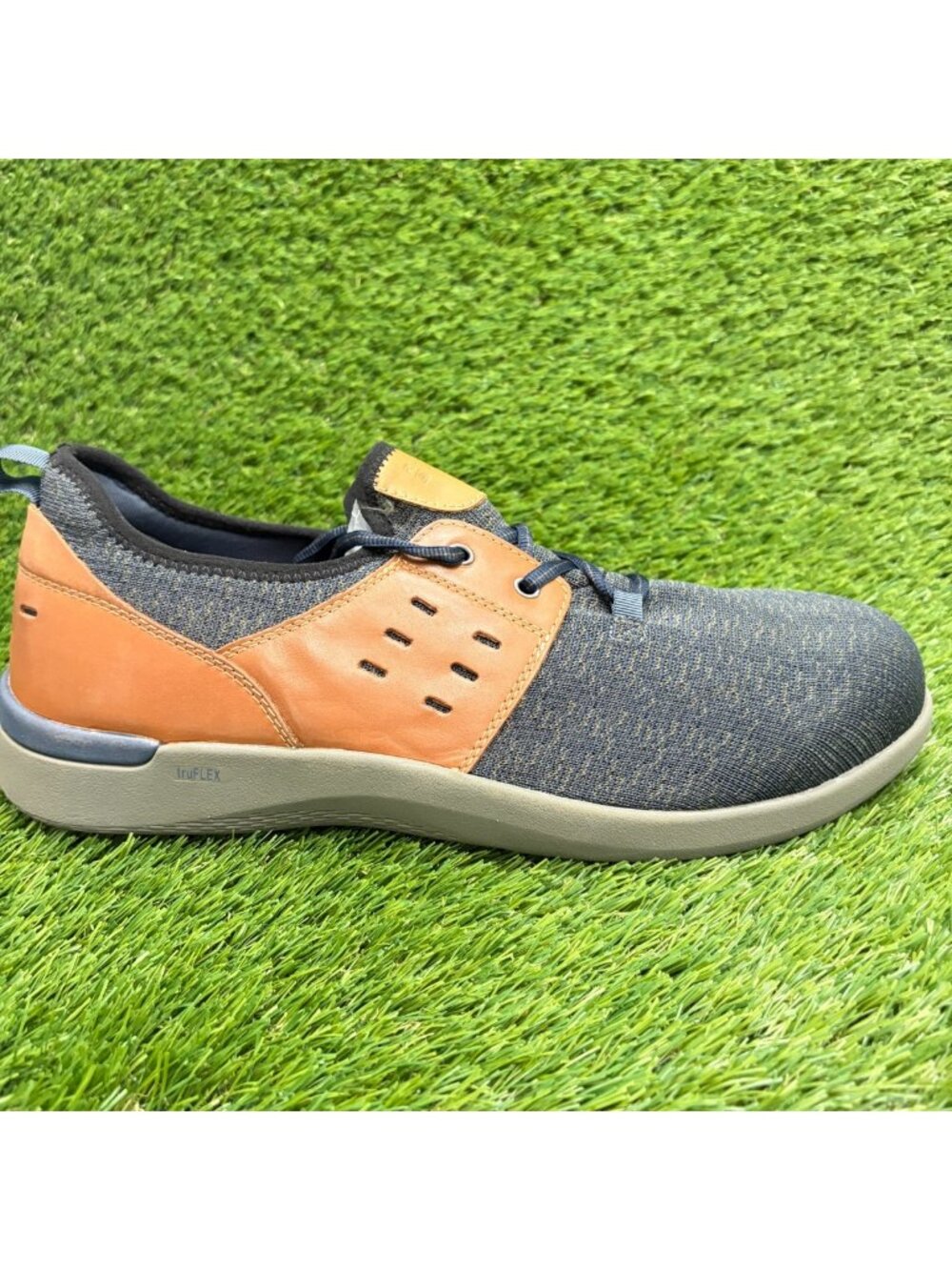 Rockport Truflex Mens Size 11.5E Blue Brown Gray Composite Toe Safety Work Shoes